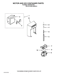 05 - Motor And Ice Container Parts parts for Whirlpool Refrigerator GSC25C4EYY03 / from AppliancePartsPros.com