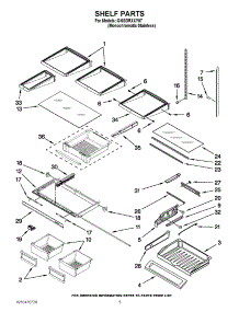 03 - Shelf Parts parts for Whirlpool Refrigerator GI6SDRXXY07 / from AppliancePartsPros.com