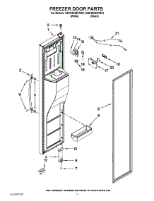 07 - Freezer Door Parts parts for Whirlpool Refrigerator GSC25C6EYW01 / from AppliancePartsPros.com