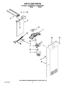 11 - Air Flow Parts parts for Whirlpool Refrigerator GSC25C6EYW01 / from AppliancePartsPros.com