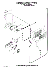 08 - Dispenser Front Parts parts for Whirlpool Refrigerator GSC25C5EYY03 / from AppliancePartsPros.com