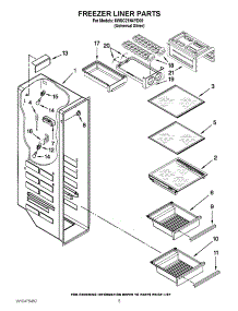 04 - Freezer Liner Parts parts for Whirlpool Refrigerator 6WSC21N4YD00 / from AppliancePartsPros.com