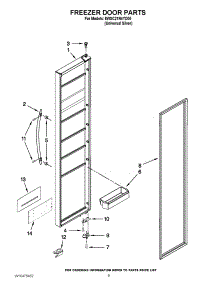 06 - Freezer Door Parts parts for Whirlpool Refrigerator 6WSC21N4YD00 / from AppliancePartsPros.com