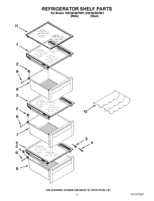 03 - Refrigerator Shelf Parts parts for Whirlpool Refrigerator GSC25C6EYB01 / from AppliancePartsPros.com