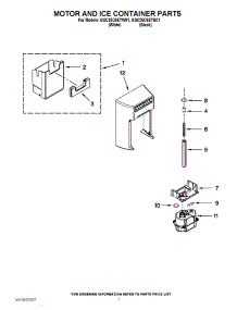 05 - Motor And Ice Container Parts parts for Whirlpool Refrigerator GSC25C6EYB01 / from AppliancePartsPros.com