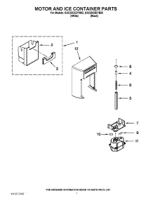 05 - Motor And Ice Container Parts parts for Whirlpool Refrigerator GSC25C5EYW02 / from AppliancePartsPros.com