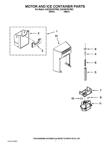 05 - Motor And Ice Container Parts parts for Whirlpool Refrigerator GSC25C4EYW02 / from AppliancePartsPros.com