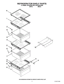 03 - Refrigerator Shelf Parts parts for Whirlpool Refrigerator GSC25C5EYB02 / from AppliancePartsPros.com