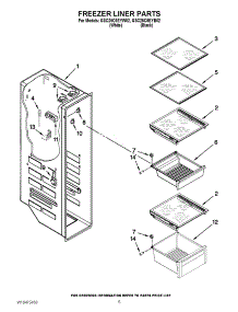 04 - Freezer Liner Parts parts for Whirlpool Refrigerator GSC25C5EYB02 / from AppliancePartsPros.com