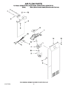 11 - Air Flow Parts parts for Whirlpool Refrigerator GSS30C7EYF02 / from AppliancePartsPros.com