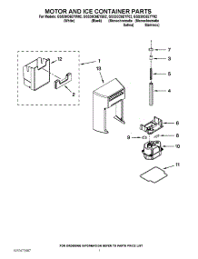 05 - Motor And Ice Container Parts parts for Whirlpool Refrigerator GSS30C6EYB02 / from AppliancePartsPros.com
