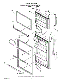 02 - Door Parts parts for Whirlpool Refrigerator W8TXEWFYB01 / from AppliancePartsPros.com
