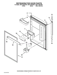 05 - Refrigerator Door Parts parts for Whirlpool Refrigerator WRT771RWYB01 / from AppliancePartsPros.com
