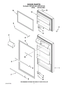 02 - Door Parts parts for Whirlpool Refrigerator W8RXCGFXS02 / from AppliancePartsPros.com