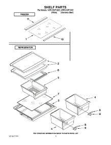 05 - Shelf Parts parts for Whirlpool Refrigerator W8RXCGFXS02 / from AppliancePartsPros.com