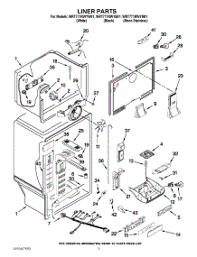 02 - Liner Parts parts for Whirlpool Refrigerator WRT771RWYM01 / from AppliancePartsPros.com