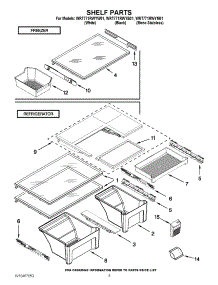03 - Shelf Parts parts for Whirlpool Refrigerator WRT771RWYM01 / from AppliancePartsPros.com