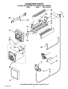 07 - Icemaker Parts parts for Whirlpool Refrigerator WRT771RWYM01 / from AppliancePartsPros.com