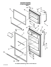 02 - Door Parts parts for Whirlpool Refrigerator W8TXNGMWB02 / from AppliancePartsPros.com