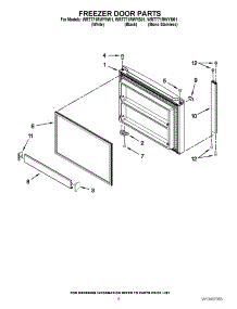 04 - Freezer Door Parts parts for Whirlpool Refrigerator WRT771RWYW01 / from AppliancePartsPros.com