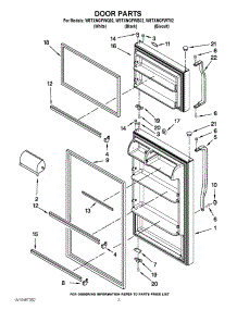 02 - Door Parts parts for Whirlpool Refrigerator W8TXNGFWQ02 / from AppliancePartsPros.com