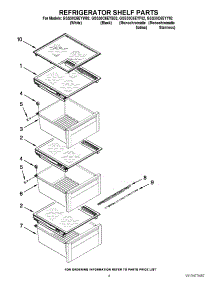 03 - Refrigerator Shelf Parts parts for Whirlpool Refrigerator GSS30C6EYF02 / from AppliancePartsPros.com