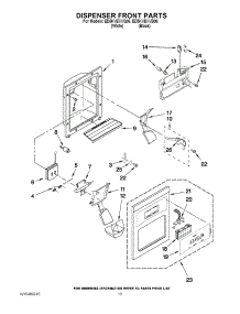 08 - Dispenser Front Parts parts for Whirlpool Refrigerator ED5KVEXVQ06 / from AppliancePartsPros.com