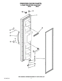 07 - Freezer Door Parts parts for Whirlpool Refrigerator ED5KVEXVB05 / from AppliancePartsPros.com