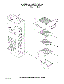04 - Freezer Liner Parts parts for Whirlpool Refrigerator ED5KVEXVB06 / from AppliancePartsPros.com