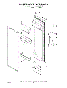06 - Refrigerator Door Parts parts for Whirlpool Refrigerator ED5KVEXVB06 / from AppliancePartsPros.com