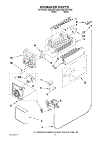 12 - Icemaker Parts parts for Whirlpool Refrigerator ED5KVEXVB06 / from AppliancePartsPros.com