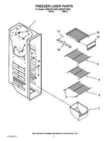 04 - Freezer Liner Parts parts for Whirlpool Refrigerator ED5KVEXVQ05 / from AppliancePartsPros.com