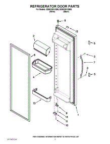 06 - Refrigerator Door Parts parts for Whirlpool Refrigerator ED5KVEXVQ05 / from AppliancePartsPros.com