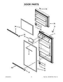 02 - Door Parts parts for Whirlpool Refrigerator W8RXNGMWQ03 / from AppliancePartsPros.com
