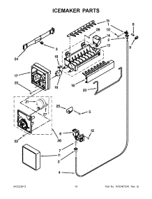 05 - Icemaker Parts parts for Whirlpool Refrigerator W8RXNGMWD03 / from AppliancePartsPros.com