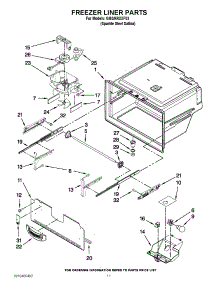 06 - Freezer Liner Parts parts for Whirlpool Refrigerator GI6SARXXF03 / from AppliancePartsPros.com