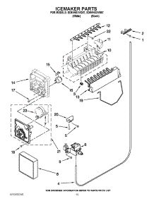 12 - Icemaker Parts parts for Whirlpool Refrigerator ED5VHEXVQ07 / from AppliancePartsPros.com