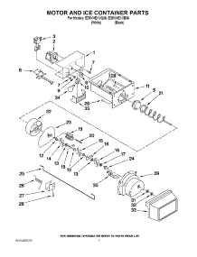 05 - Motor And Ice Container Parts parts for Whirlpool Refrigerator ED5VHEXVB06 / from AppliancePartsPros.com