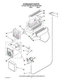 12 - Icemaker Parts parts for Whirlpool Refrigerator ED5VHEXVB06 / from AppliancePartsPros.com