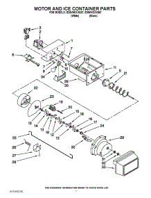 05 - Motor And Ice Container Parts parts for Whirlpool Refrigerator ED5VHEXVB07 / from AppliancePartsPros.com