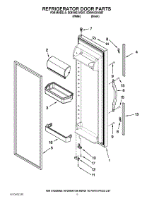 06 - Refrigerator Door Parts parts for Whirlpool Refrigerator ED5VHEXVB07 / from AppliancePartsPros.com