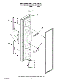 07 - Freezer Door Parts parts for Whirlpool Refrigerator ED5VHEXVB07 / from AppliancePartsPros.com