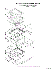 03 - Refrigerator Shelf Parts parts for Whirlpool Refrigerator ED5VHEXVQ06 / from AppliancePartsPros.com
