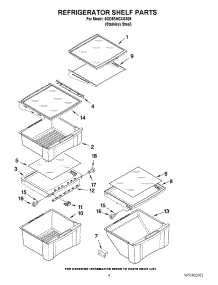 03 - Refrigerator Shelf Parts parts for Whirlpool Refrigerator 6GD5SHGXSS09 / from AppliancePartsPros.com