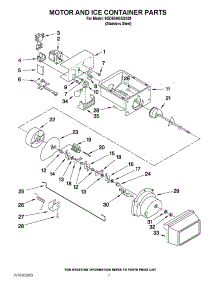 05 - Motor And Ice Container Parts parts for Whirlpool Refrigerator 6GD5SHGXSS09 / from AppliancePartsPros.com