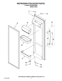 06 - Refrigerator Door Parts parts for Whirlpool Refrigerator 6GD5SHGXSS09 / from AppliancePartsPros.com