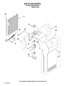 10 - Air Flow Parts parts for Whirlpool Refrigerator 6GD5SHGXSS09 / from AppliancePartsPros.com