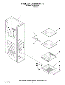 04 - Freezer Liner Parts parts for Whirlpool Refrigerator WSF26D2EXS02 / from AppliancePartsPros.com