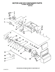 05 - Motor And Ice Container Parts parts for Whirlpool Refrigerator WSF26D2EXS02 / from AppliancePartsPros.com