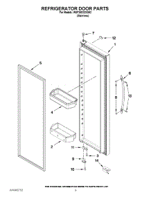 06 - Refrigerator Door Parts parts for Whirlpool Refrigerator WSF26D2EXS02 / from AppliancePartsPros.com